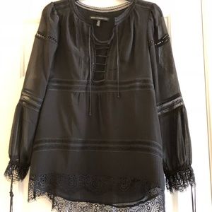 White House Black Market Peasant Top